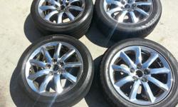 SET OF 4 FACTORY OEM LEXUS LS460 18x7.5 PVD CHROME WHEELS
COMES MOUNTED AND BALANCED&nbsp;
NO CHROME LEXUS CAPS OR TPMS SENSORS INCLUDED - I HAVE SOLD THEM ALREADY SORRY!!
LOCAL PICK-UP OK.&nbsp;
You Will Receive:
(4)FACTORY OEM LEXUS LS460 18x7.5 PVD