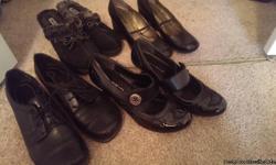 4 Pairs ladies brand name shoes. Excellent condition. Size 8.5 &nbsp; ( But I wear an 8 typically and these all fit and are comfortable)
Dressy or casual. All 4 pairs $35.00.
Skechers
Unlisted
Laundry List&nbsp;
Johnsons Bay