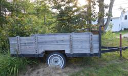 I HAVE A STEEL TTRAILER WITH REMOVABLE PRESSURE TREATED SIDES,HAS STEEL PLATED BED AND IRON FRAME.ITS 6X10 FT.IM ASKING $650.00 FOR IT AND THAT'S PRETTY MUCH FIRM ON IT.YOU GOT THE CASH GIVE ME A CALL AND YOU WILL BE THE PROUD OWNER OF THIS TRAILER