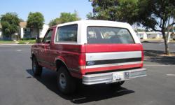 89 Ford Bronco XLT 4x4. 5.0 V8. Automatic with overdrive. AC. Runs good. Registered. Cear title. Everything works. Phone 858-254-4737 Please no e mails.