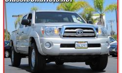 2007 Toyota Tacoma PreRunner SR5. Check out this hot mid-sized pickup! This Tacoma comes with a 4.0 liter V6 engine! Outside you get a tow hitch with tail light wiring (tow package), a 3-prong outlet (110 volt), a bedliner and alloy wheels! Check out the