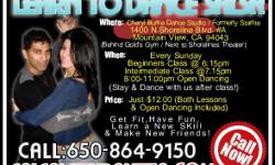 Salsa Dance Classes San Jose @
Cheryl Burk's Dance Studio (formerly Starlite)
1400 N Shoreline Blvd.
Mountain View, CA
94043
?Call: 650-864-9150
We can be found BEHIND Gold's Gym & Next to Shorelines Theater!
Come out for some fun and learn Salsa. Lessons