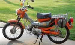 1976 honda ct 90 street & trail bike orange,like new,garage kept all these years,900 miles,bought new,good title,just made a few in the 70's