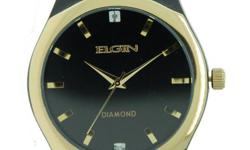 *SELLING AT WHOLESALE DUE TO STORE BK/LIQUIDATION*
&nbsp;
BRAND NEW MENS ELGIN 2-ACCENT DIAMOND FACE-2TONE DRESS WATCH. list price is $229
&nbsp;&nbsp; **Yours Here At Wholesale For $39!-Free Battery**
&nbsp;
ITEM IS PART OF A JEWELERS BK/LIQUIDATION