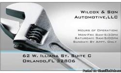 Now Open for Business ? Wilcox & Son Automotive,LLC
62. West Illiana Street, Suite C
Orlando, FL 32806
Orlando?s Premier Auto repair and service center. Serving the Orlando community with the highest quality work at the absolute best prices. Owned and