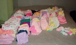 Baby cloths 0-6 months atleast 30 outfits pjs and a ton more.