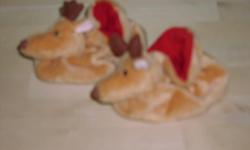Adorable pair of baby reindeer slippers, size 6-12 months. In terrific condition. Slipper and soles are perfect.