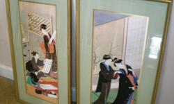 Two Oriental Wall Paintings - Framed by Cove Gallery
Size: 17 X 31 - $150 Each