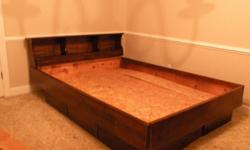 Queen Size bed useable as a water bed or normal bed frame
6-drawes
Head board