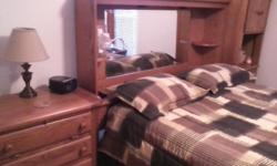 BEDROOM SET OF 7-PIECES SOLID OAK VAUGHAN BASSETT.
LIGHTED/MIRROR HEAD BOARD-QUEEN SIZE.
EX. COND. PAID OVER $3000.00 ASKING $600.00. OR BEST OFFER
WESTERVILLE AREA MOVING MUST SELL!
CONTACT malevalley@columbus.rr.com