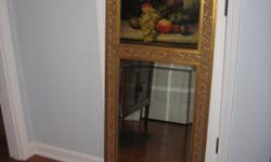 21 X 50 inch Beveled Mirror with gold accents
