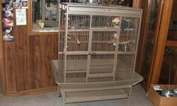 Large Select Series Rancho Cage. This is a very nice cage for large birds. The dimensions are 36" deep x 48" wide x 66" tall. The cage is in brand new condition; it was used less than one month. We have the receipt from our purchase. The cage is priced at