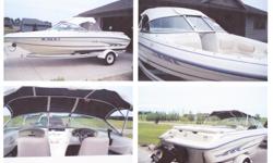 1998 SeaRay 175 Bow Rider with 3.0 Merc Cruiser Inboard. Includes trailer, bimi top, and trailering covers.
New tires and new carpeted bunks on trailer. Excellent condition, stored inside summer and winter.