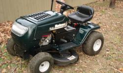 2005 38" deck Bolens riding lawn mower. 15.5 HP Briggs & Stratton&nbsp; 6 speed (shift on the go). &nbsp;
In great operational condition, no problems. New blades recently installed. Always garaged and only used in a metro residence small area capacity