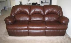 Selling a 2 years old Bonded Leather Walnut Reclining Sofa in very good condition. Cash and pick up only (OBO).