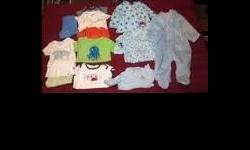 &nbsp;
Boy?s Baby Clothes 3 Months ? Good Condition $10.00 OBO
&nbsp;
Clothes are by Carter?s, Garanimals, Janie and Jack, Baby Works, Faded Glory, Mud Pie, Place, Baby Gap, First Moments, and Children?s Place
&nbsp;
1- Pants
1 ? Outfit
5 ? Onesies
1 ?