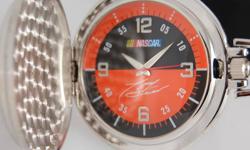 This Is A Brand New-Nascar-Branded Tony Stewart #20 pocket watch with leatrher bob.The item is new in a box with papers. MSRP is $49. Quartz movement, Luminous Hands & Orange Dial.
YOURS HERE FOR $15 + FREE BATTERY-SHIPPING AVAILABLE...QUESTIONS CALL