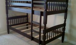 (please if ad is still posted they are still available)
New solid wood twin over twin bunk bed set with new mattress in white or mocha finish $350.00.
(Bunk bed set without mattress and with free delivery is $200.00)
Beds can separate into two matching