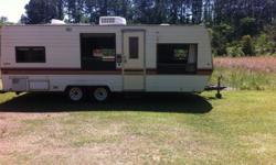87prowler queen size bed,full bath,stove,frig,gas or ele. Will sleep six