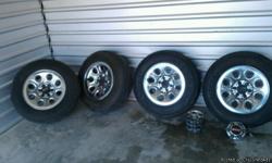 17" RIMS & TIRES AND CAPS FOR GMC TRUCK.&nbsp; USED AND IN GOOD CONDITION. NO TRADES. CASH ONLY