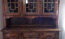 China Cabinet is 61/2 feet high and 5 feet wide and 17 inches deep.
See Image below