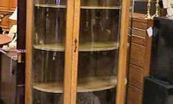 NEW TODAY -- Curved Glass Oak China Cabinet Curio Its around 125 years old Beautiful condition
Get there 1st and check it out for yourself
I also Have other Super Nice furniture at a fraction of the cost of new