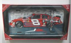 Dale Earnhardt Jr.&nbsp;License Plate Clock&nbsp;
MADE IN THE U.S.A.
The NASCAR&nbsp;fever has begun and this item is going to go quickly!
Up for auction is a new never opened Dale Earnhardt Jr. clock.&nbsp;&nbsp;&nbsp; This is a licensed approved
