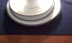 4 place settings( minus one dinner plate) of Dansk Blue Allegro dishes. Perfect Condtion.