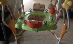 Hi Everyone ! We buyed this lovely winnie pooh with his friends theme bouncer for our son. he loved it. its pretty new. No spot no scrap fabric is mentained. great deal to buy. we buyes it from babies r us. its great thing to have for little one to keep