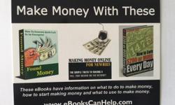 These eBooks have information on what to do to make money, how to start making money and what to use to make money. Which&nbsp;will help you make money today, tomorrow, forever. &nbsp;Its one of the greatest income opportunities that's been around for