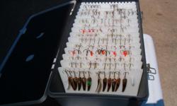 I HAVE OVER 130 LURES WITH STAINLESS HOOKS WITH STRAGE BOX.