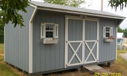 10 X 16 Treated Wood Storage building with windows. Bug & mouse proof. Like new condition. Would make a great hunting cabin. Will trade for good running used pontoon boat or camper.
