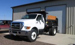 2007 Ford F-750 S/A Dump Truck
260 Cummings 6 speed Eaton Fuller
Air Conditioning/ Cruise Control
10ft Leadwell Rock Box
6,436 miles truck is still like new!
Contact Bruce Evans at (970) 219-3712 or email at brucerex53@yahoo.com