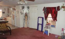 3 bedrooms, 2 full baths, live in room with fireplace and ceiling fans, kitchen with dining area, 16 x 40 front porch 509 sq, ft building for additional storage, horses are allowed, completely fenced in with 2 gates , approx, 1216 sq. ft. , 2010 taxes