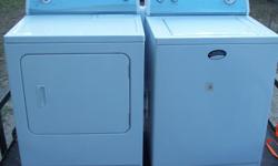 Amana washer and dryer set. Purchased new and used for approximately 6 months. Both items are in great condition and excellent working order.