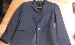 This is a blue pinstriped english jacket and pants with two shirts It was on loy used for one season and is in perfect shape and has been cry cleaned.
All pieces for $50. paid $100 for just jacket bran new,