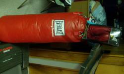 old school punching bag nice also new gloves