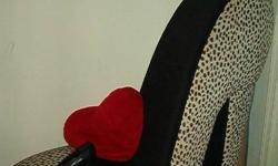 high heel leopard print chair