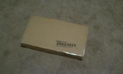 Brand new in the box the complete insanity workout dvd set. Got it for myself to use but by time I got it I changed my mind. I work full time and goto the gym 5 days a week.