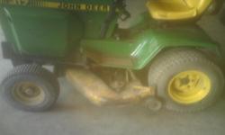 RUNS AND MOWS. COULD USE TUNE UP.....ALL HYDRAULICS WORK...HAS HYDRO DRIVE WITH HYDRAULIC LIFT....IT HAS A 17HP TWIN KOHLER MOTOR....HAS A 47" DECK......ITS IN PRETTY GOOD SHAPE....TIRES ARE ALL GOOD.......CALL FOR MORE INFO.......