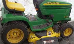 JOHN DEERE GT245 LAWN TRACTOR, 02, 20HP, 528HRS, CRUISE, 54C DECK, HYDRO-STATIC, 1-OWNER. VERY GOOD CONDITION--CAN DELIVER