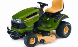 John Deere, LA135 lawn tractor, Briggs & Stratton V-Twin engine, 22hp, 42" deck, high back seat, and front bumper. $1799 plus tax! This is a BRAND new mower. Warranty would begin on date of sale. Warranty is 2 years or 120 hours, whichever comes first.