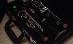 King clarinet with both a soft-sided and hard-sided case. Good condition.