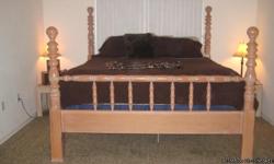 Includes King Size Bed From, Head Board, Side Boards and Foot Boards. Two Side Tables and dresser. Moving need to sell. Matress, items on the table and dresser including bedding are not included. Cash Only Please. Bring All Offers