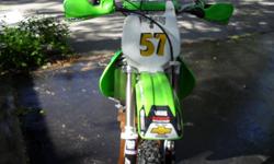 READY TO RIDE 2004 KX-100, 6 SPEED LIQUID COOLED 2 STROKE, NEVER DOWM MUST SEE TO BELIVE, CALL FRED AT 810.908.8826 FOR MORE DETAILS