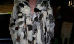 LADIES LONG RABBIT FUR COAT
SIZE LARGE
MULTI COLORED--BLACK,WHITE,BROWN, AND GRAY
VERY WARM MUST SELL MOVING OUT OF STATE