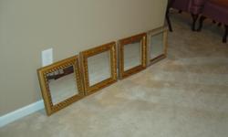 Four Mirrors (13 1/2" x 13 1/2") Beveled
Three different frame designs