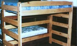 Handcrafted right here in Lawrenceburg, IN by local woodworker. Check out our website www.simbabunkbeds.com We are Just 20 minutes outside of Cincinnati. All of our beds meet and exeed all government safety regulations. There is no press board used with