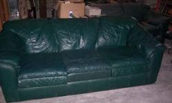 Have green (leather) couch and loveseat, both are in good condition will take $175.00