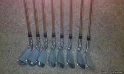 3 thru Pitching Wedge
Stiff Nike Super Soft Steel Shafts
Standard Length
Never Been Hit
Pitch, 9, 8 are blades...7,6,5 are 1/2 cavity back.....3,4 are full cavity back
FREE NINE!!!
Driver 10.5 Loft Stiff Shaft
$550.00 Cash Only
See Photos before calling